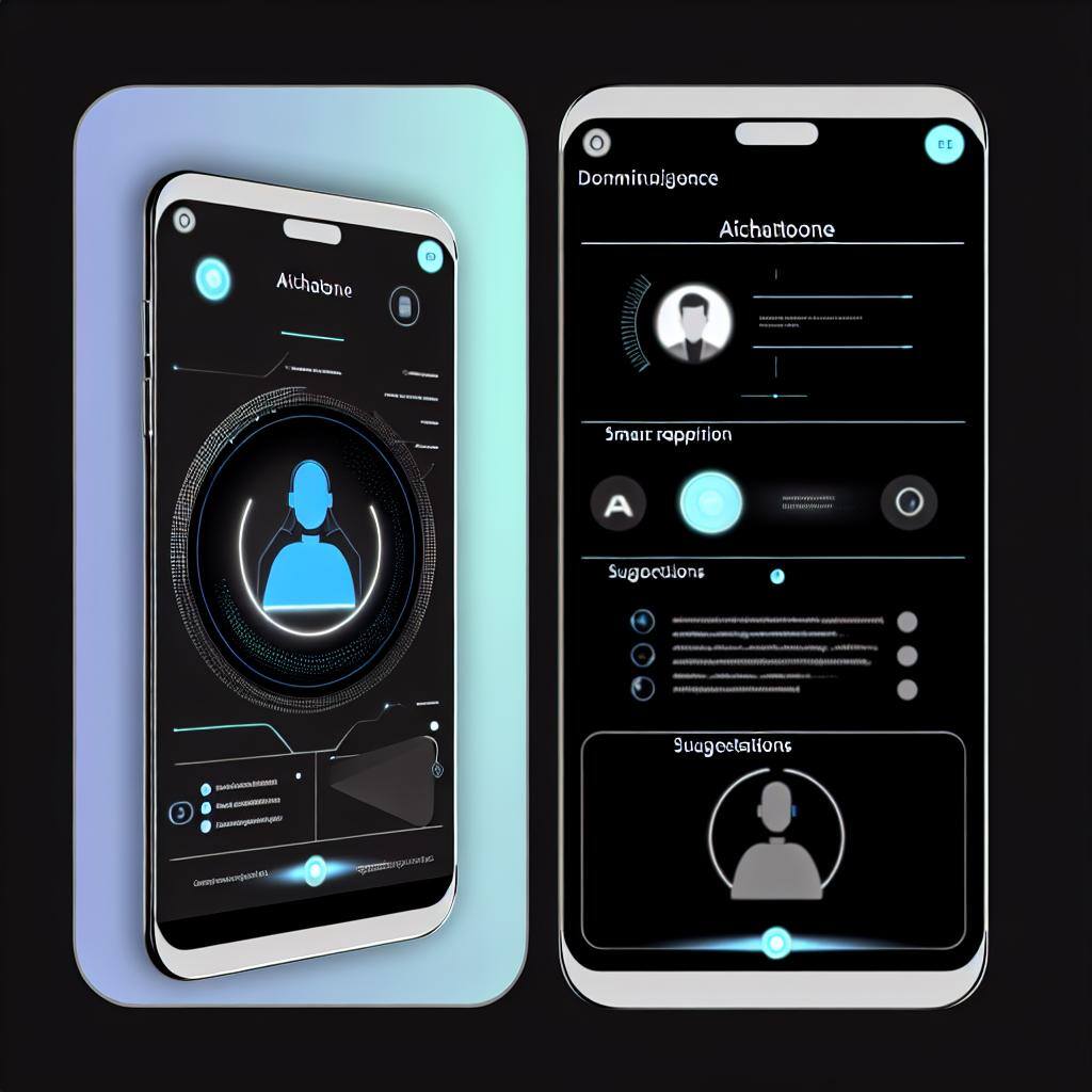 A sleek and modern smartphone screen displaying the interface of AIChatOne, showcasing its advanced features and capabilities as a cutting-edge AI copilot.