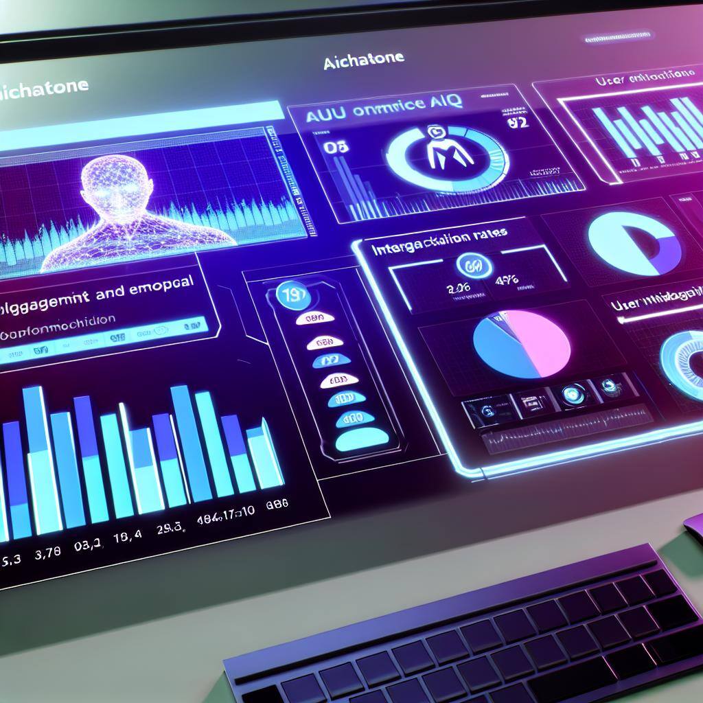 A sleek, modern interface displaying various Reddit engagement metrics and graphs, with the Aichatone AI logo prominently featured.